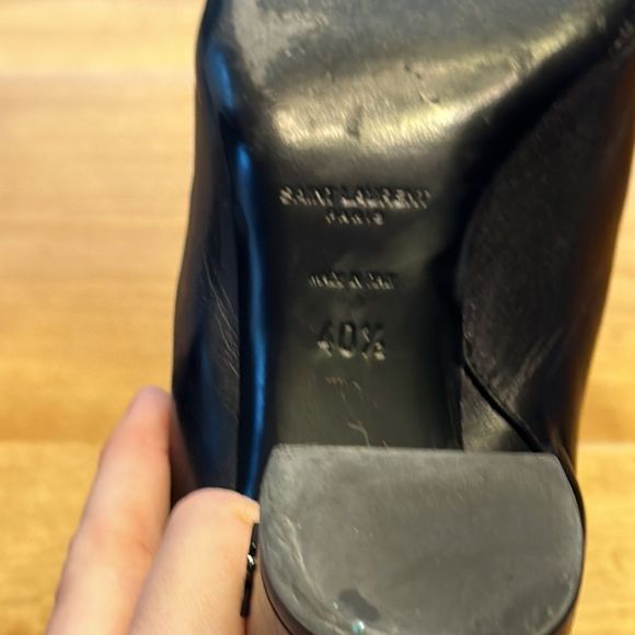 YSL Saint Laurent boot size 40 1/2 black leather - Picture 3 of 16